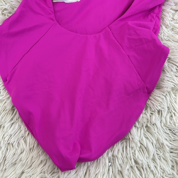 BECCA Color Coded One Piece Swimsuit Plunging Neck Swimsuit pink - Picture 7 of 9